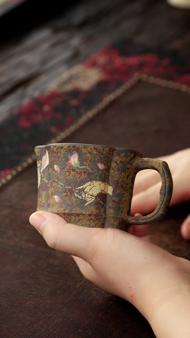 茶杯紫砂非遗茶器-海棠佛手