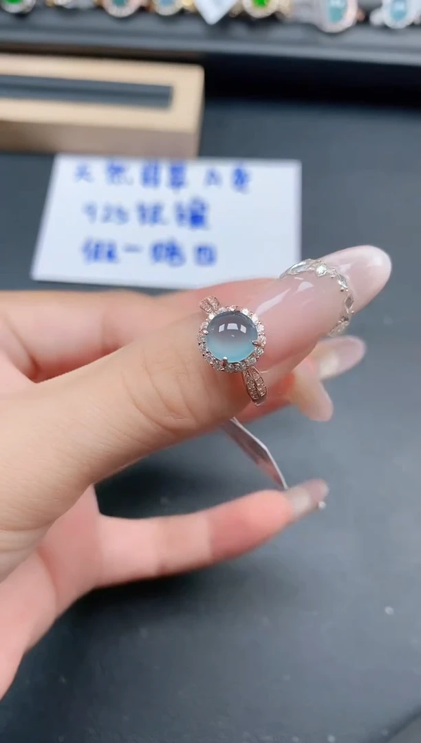银S925镶嵌戒指翡翠111111
