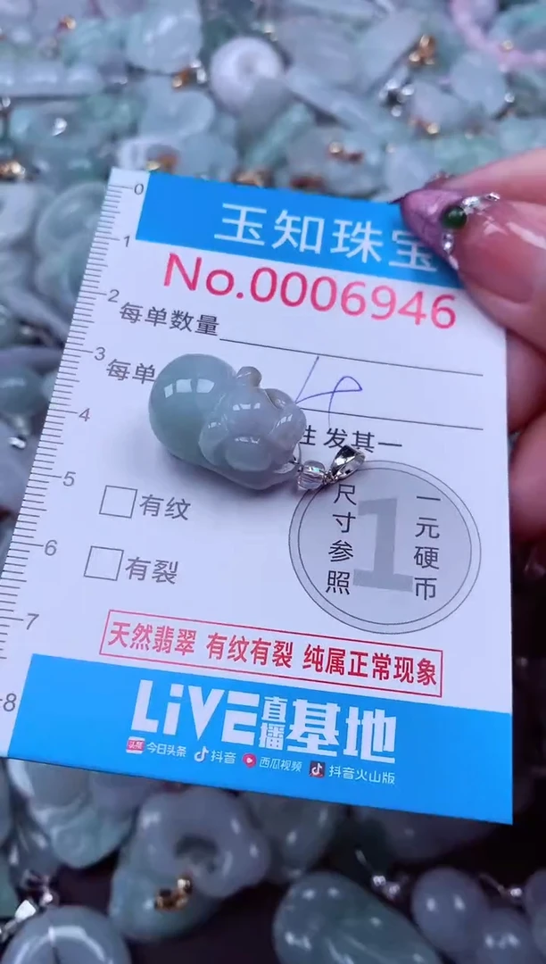 吊坠(不含链)未镶嵌翡翠6946