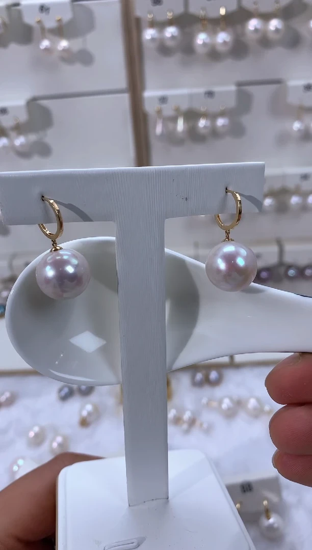 【闪购商品】淡水珍珠耳饰18K金镶嵌1