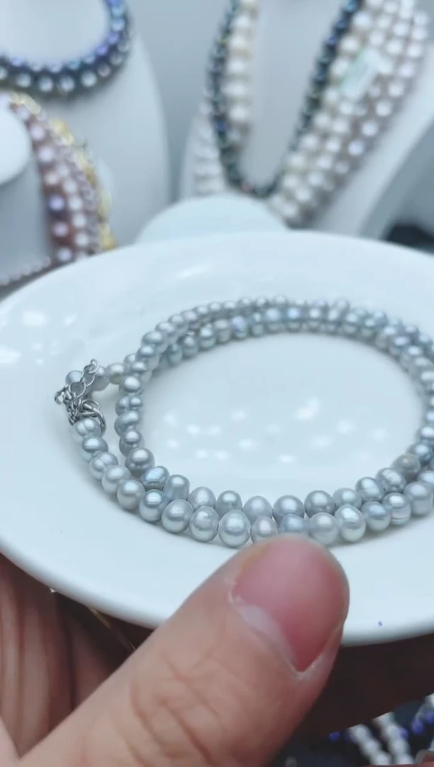 【闪购商品】淡水珍珠颈饰钛钢1