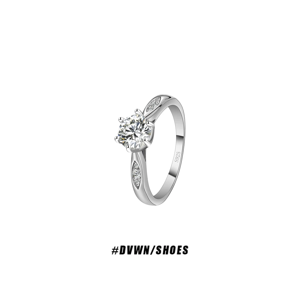 925银合成锆石戒指 【DWANG妹妹设计】s925纯银镶钻戒指