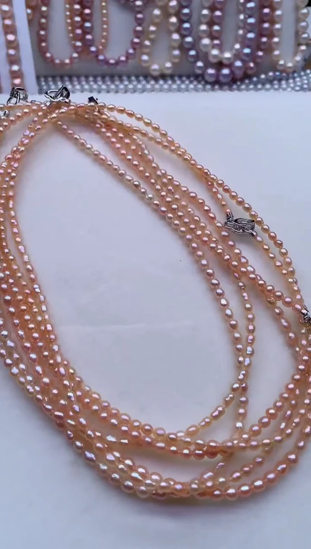 淡水珍珠合金项链多样性发其一，非无暇