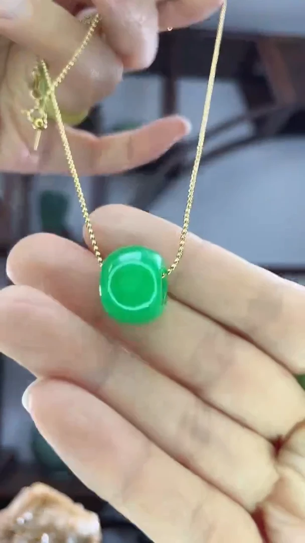 吊坠(赠链)未镶嵌翡翠D37翡翠路路通