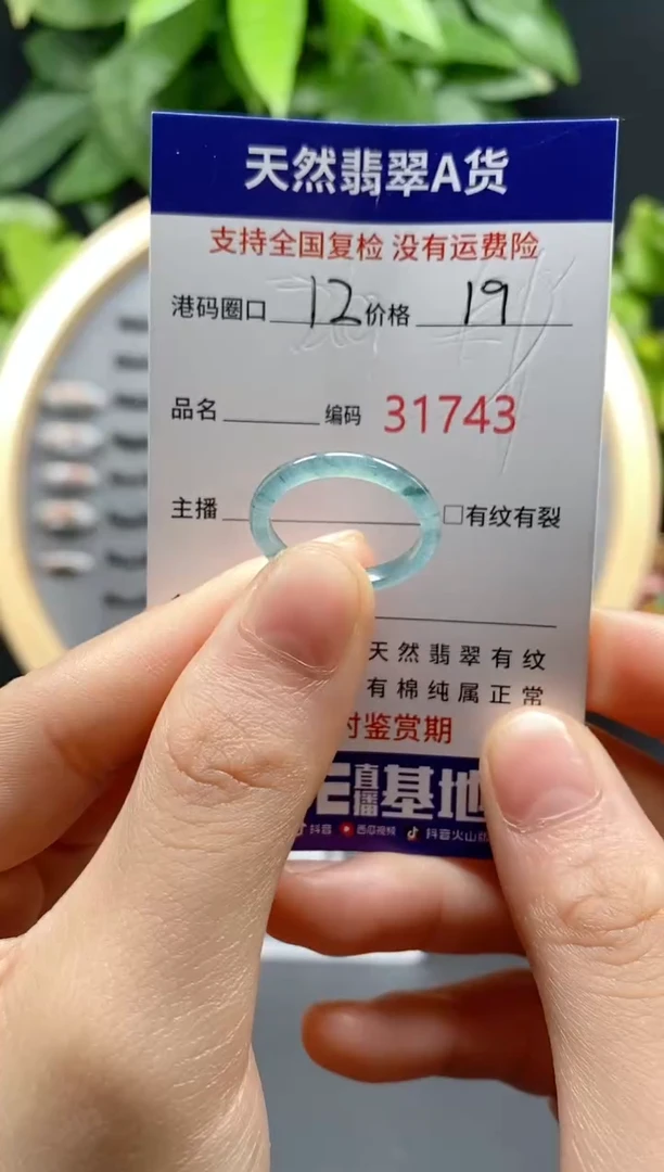 翡翠未镶嵌戒指天然翡翠戒圈1743
