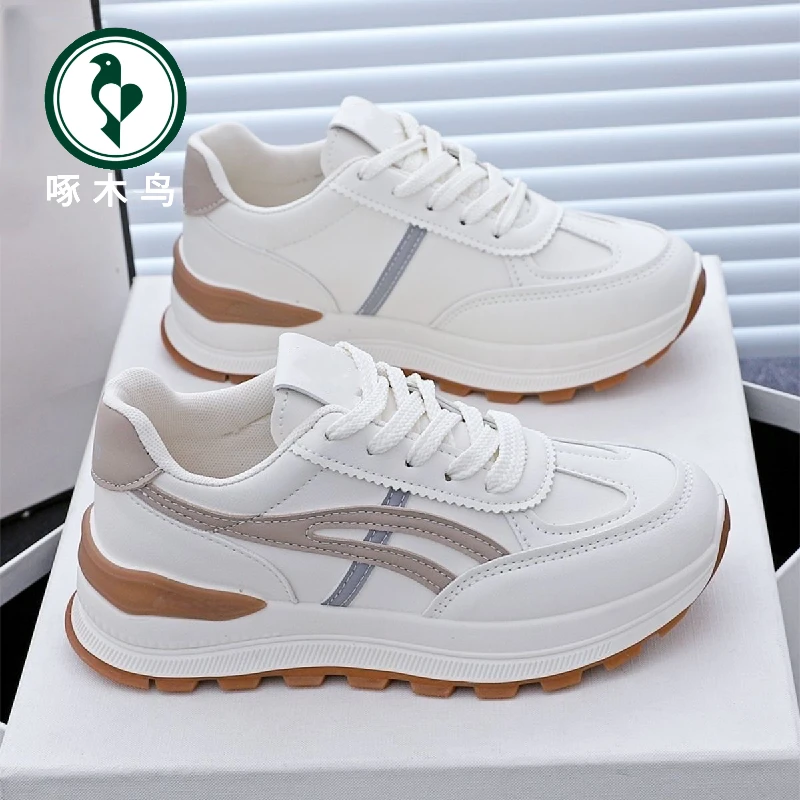 【正品】啄木鸟2025新款女鞋冬季时尚休闲鞋板鞋厚底夏季女运动时尚
