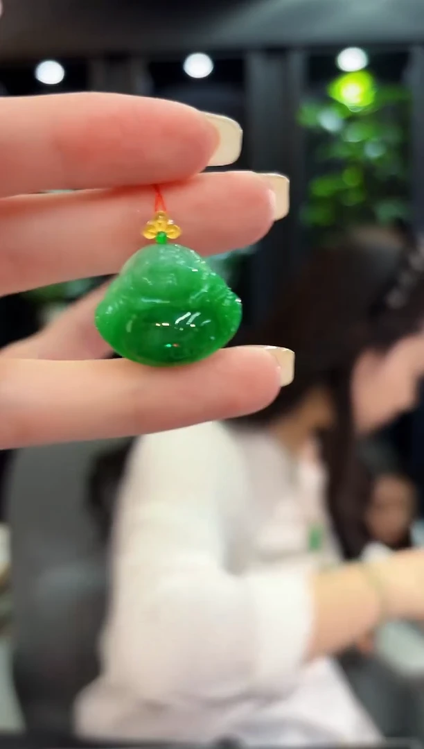 吊坠(不含链)18K金镶嵌翡翠 缅料A货/支持复检/一件