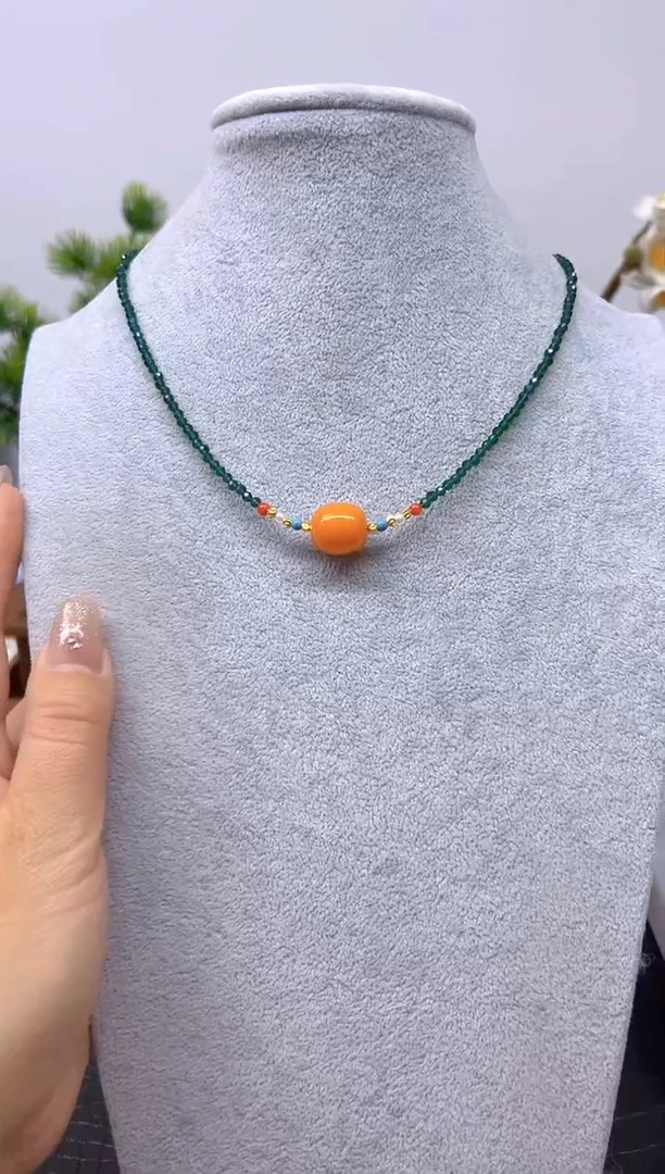 【闪购商品】蜜蜡项链未镶嵌项链X219