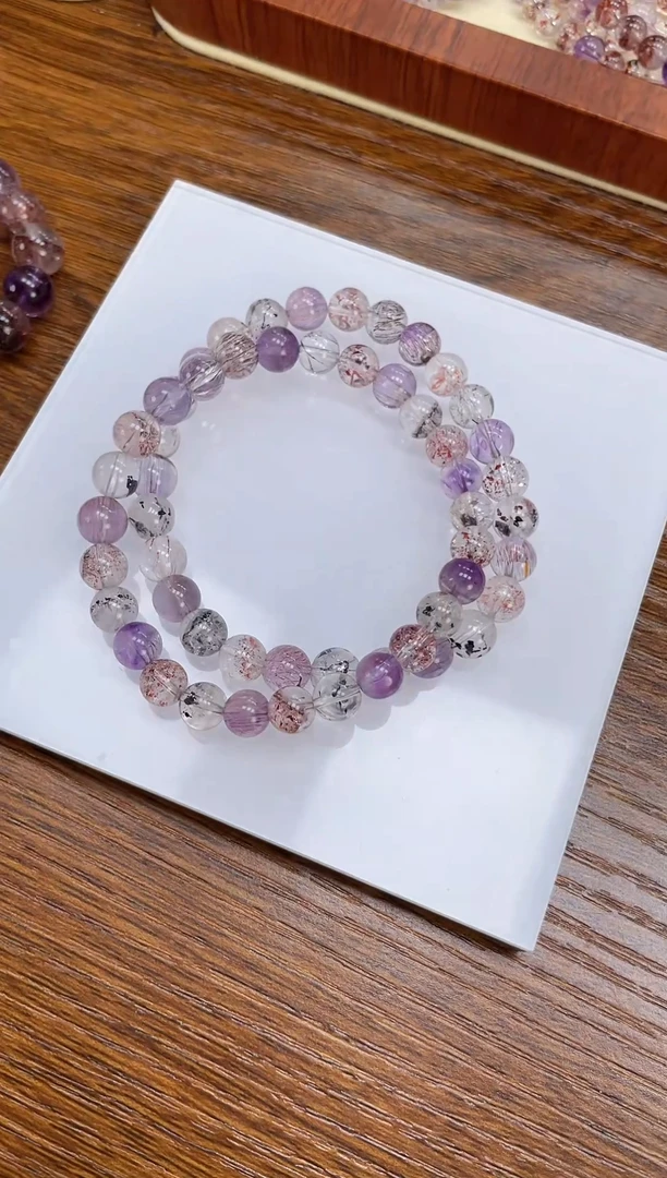 【闪购商品】水晶手链未镶嵌天然超七7mm多样性发一