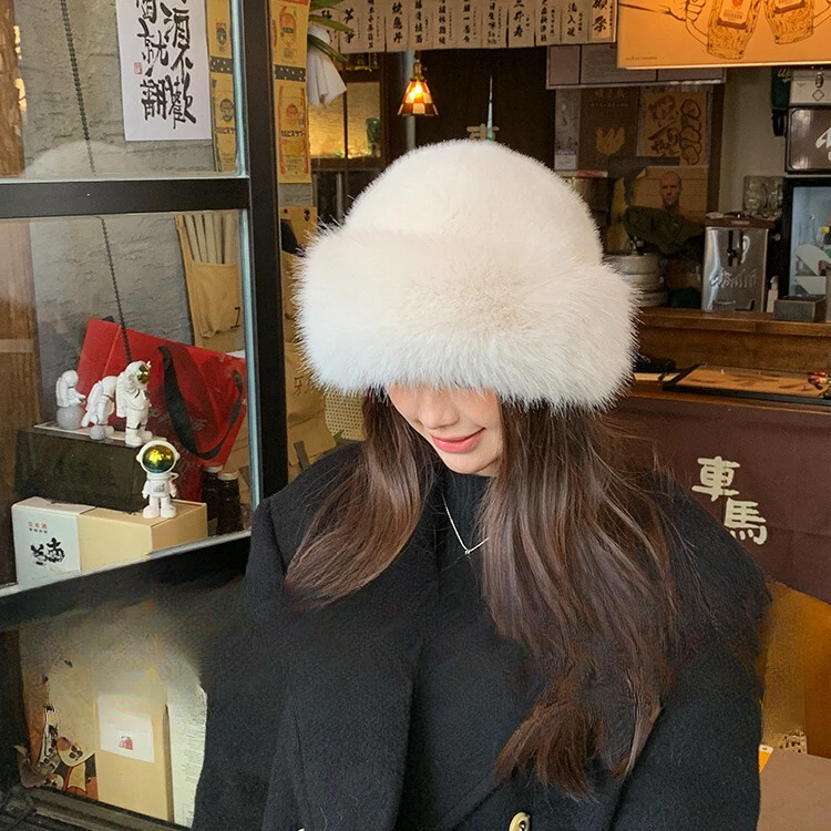 豹纹毛绒蒙古帽子女冬季时尚洋气保暖套头帽显脸小东北防寒地主帽