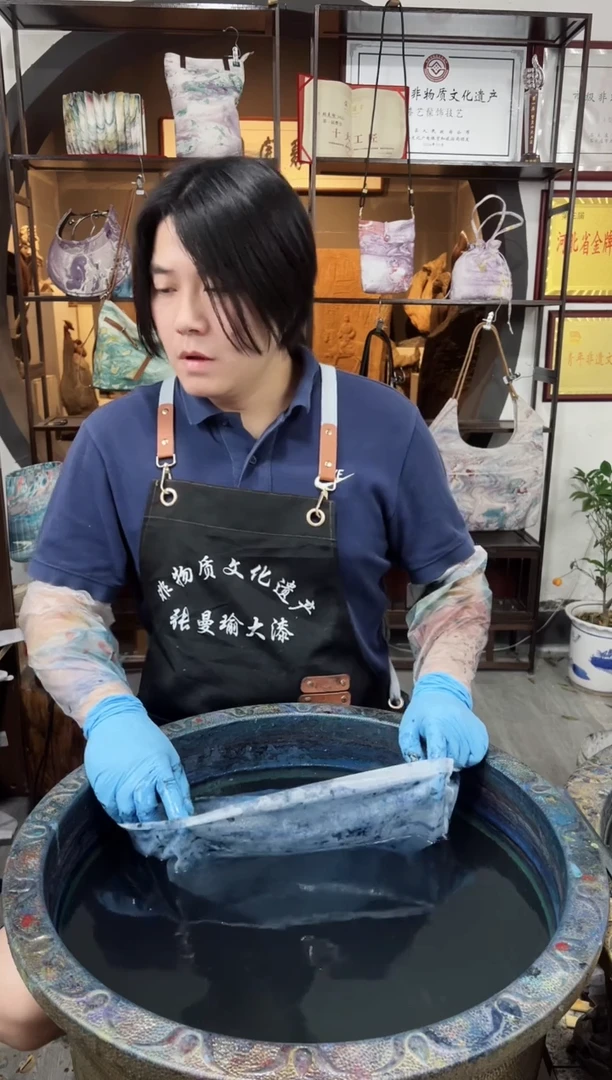 176非遗大漆漂漆新水桶