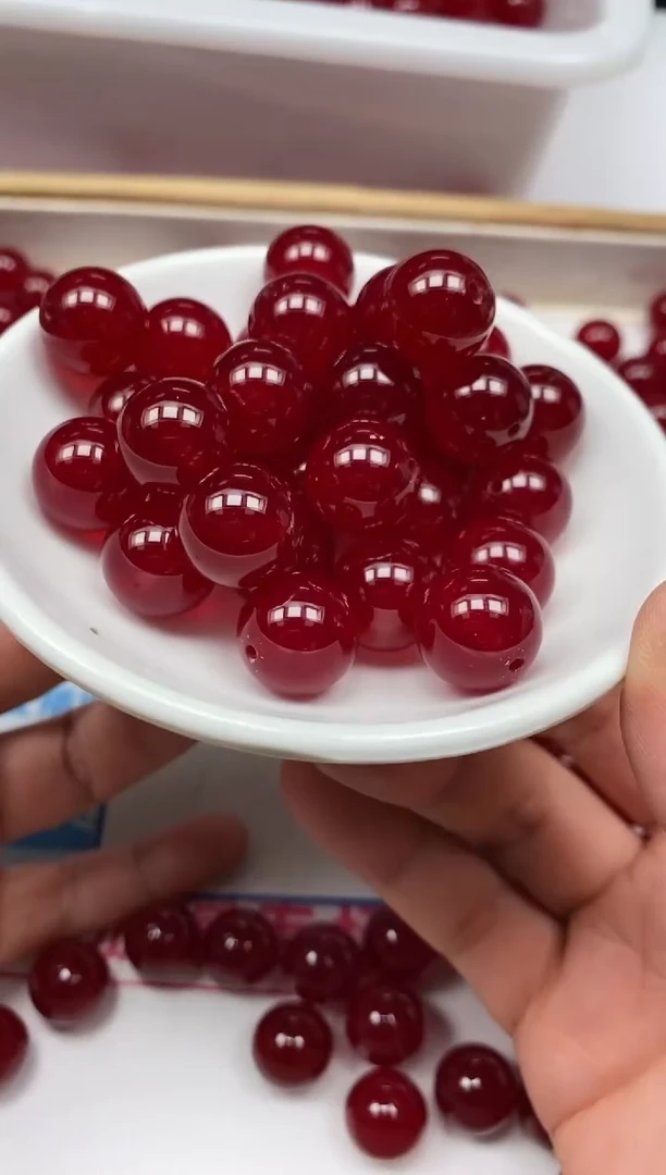 手饰玛瑙未镶嵌B560 缅料 鸽血红14mm2个9.9元