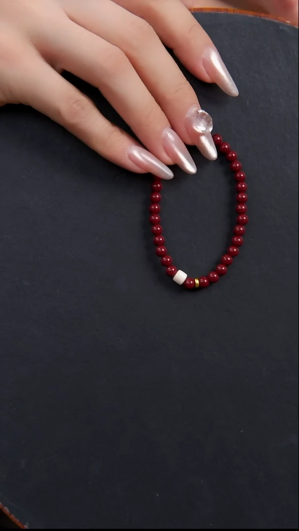 【闪购商品】玛瑙/玉髓手串未镶嵌百搭朱砂单圈手串