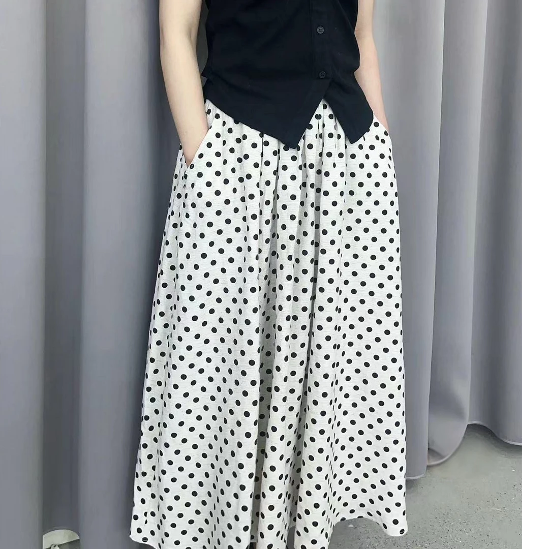 【原歌2】洋气慵懒垂坠感波点裙女YG578