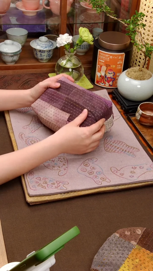Cici手作刺子绣茶席-909