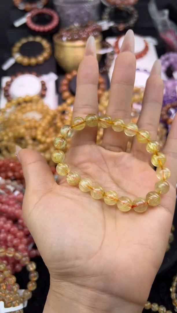 未镶嵌手串水晶金发晶9.3mm