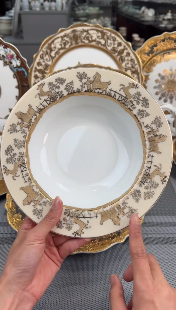 【闪购商品】瓷片8.5英寸草帽盘福利款 微瑕 2个