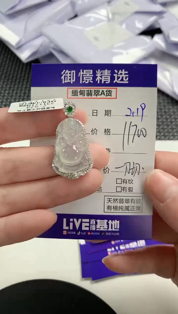 【闪购商品】翡翠颈饰18K金镶嵌71