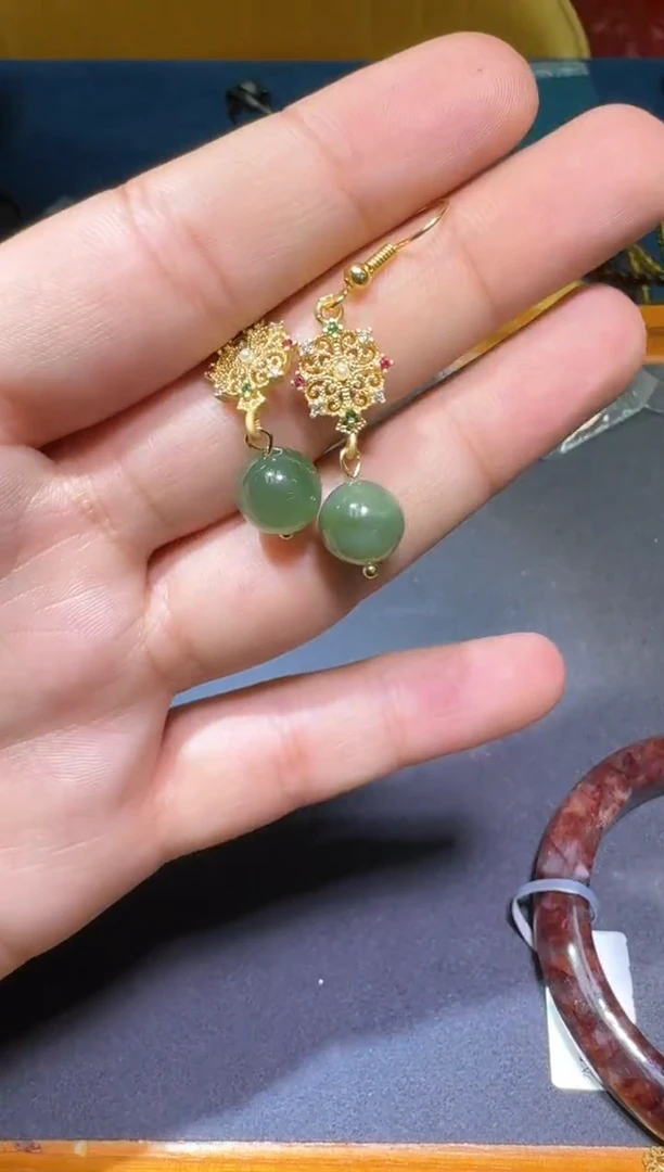 【闪购商品】和田玉耳饰未镶嵌多样性发一件627