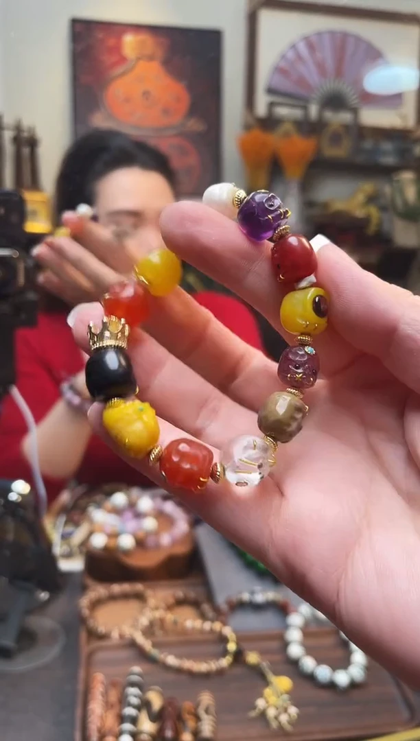 【闪购商品】泥塑0213-14阿呆阵手串手串