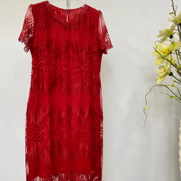 夏季连衣裙喜婆婆洋气短袖裙子L2330