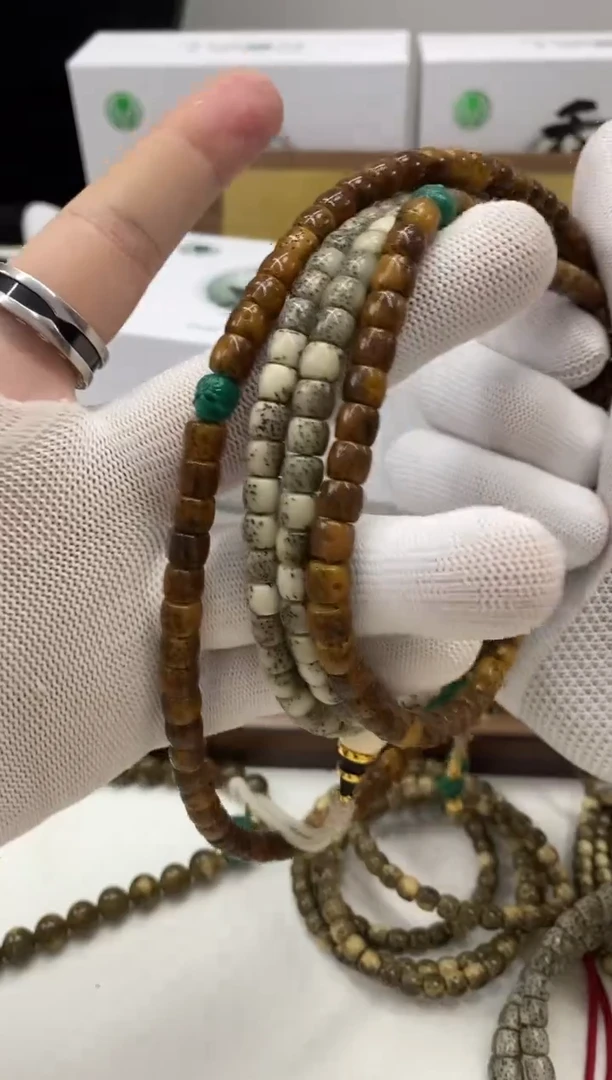 【闪购商品】星月菩提手串217 直切玉化108脖挂7*3mm