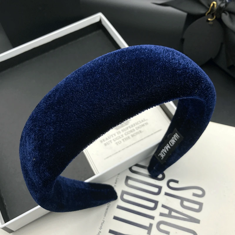 秋冬新款休闲风ins风绒面发饰窄边高颅顶发箍百搭头饰韩版朋克风