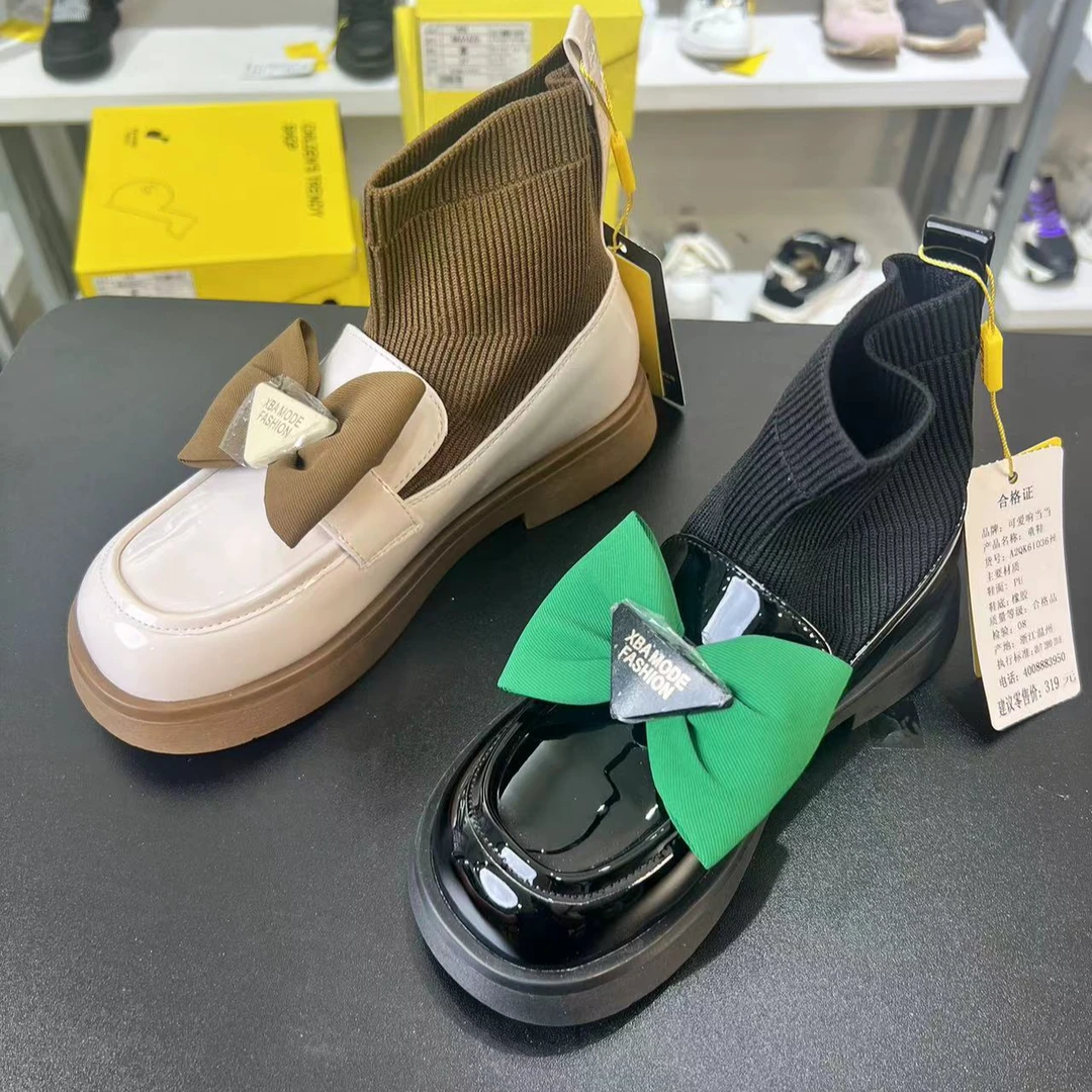 【新疆包邮26-37】61036儿童袜子皮鞋盛装小皮鞋节日橡胶底