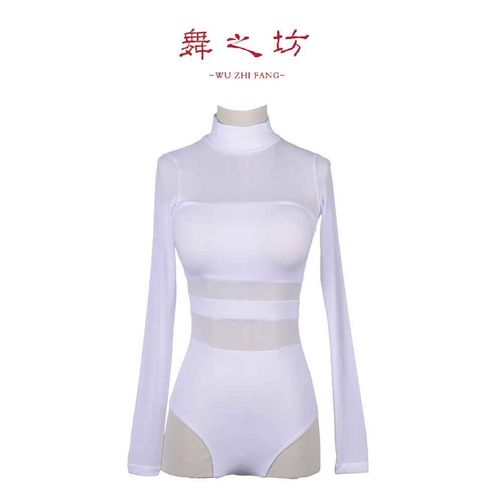舞之坊【秘语·胧纱谜域】网纱拼接长袖体服