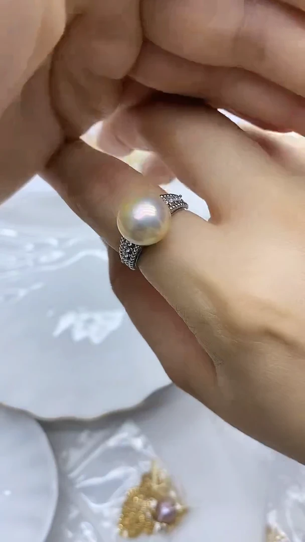 未镶嵌戒指淡水珍珠多样性发其一