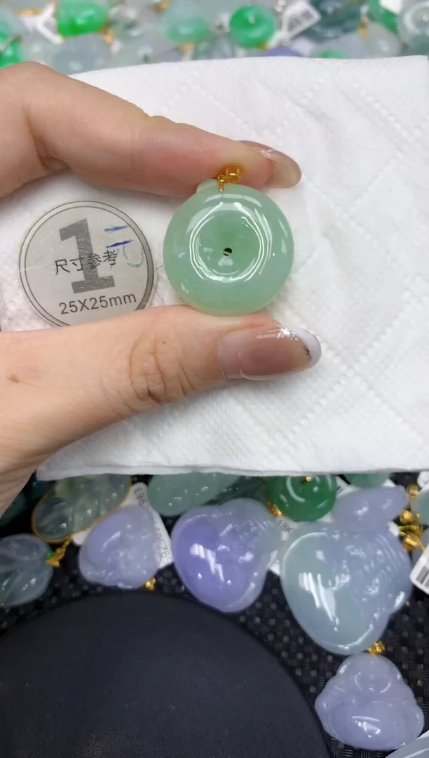 颈饰18K金镶嵌翡翠11111111