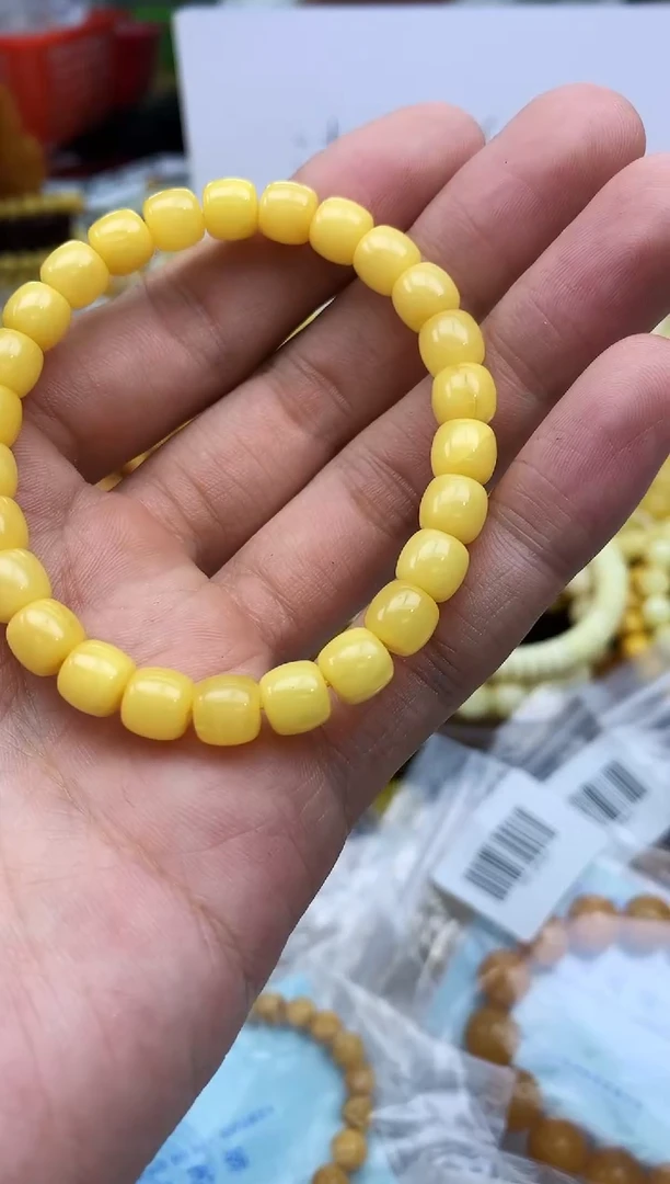 裸石蜜蜡未镶嵌手串卡7