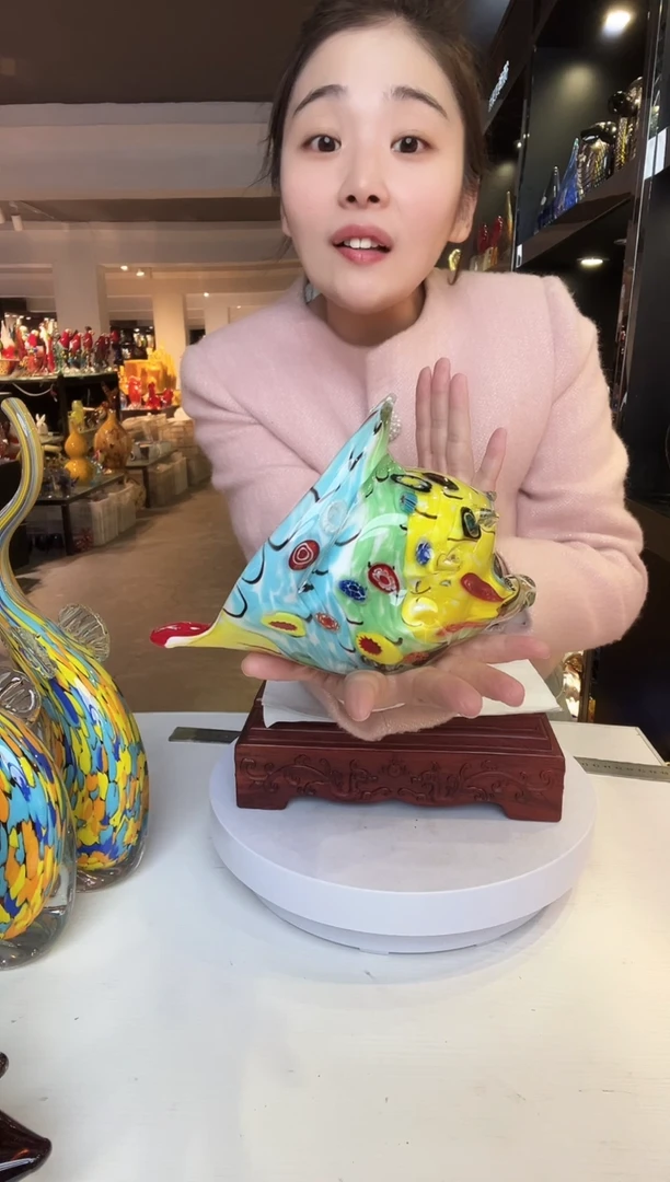 【闪购商品】茶盏琉璃摆件家居摆件