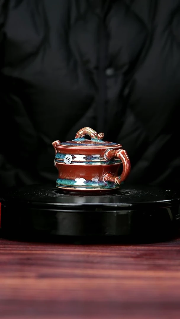 其他99#李盼龙一级品原矿钧瓷竹节壶