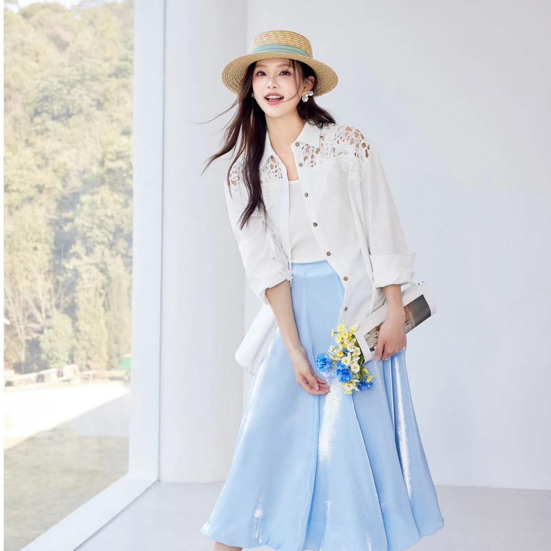 薄款春季翻领修身型宽松型衬衫时尚中国风复古竹韵2571