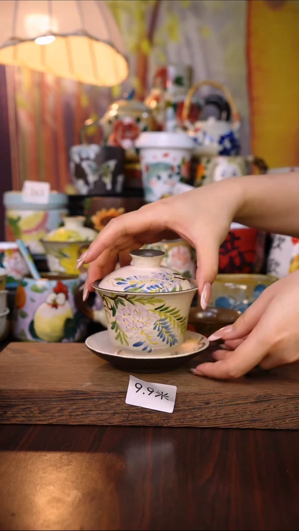 杯子陶泥垚手作 景德镇手工手绘陶瓷器物