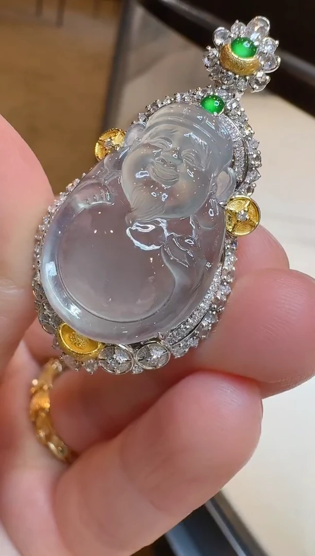 【闪购商品】翡翠吊坠(不含链)18K金镶嵌多样性团购发一件