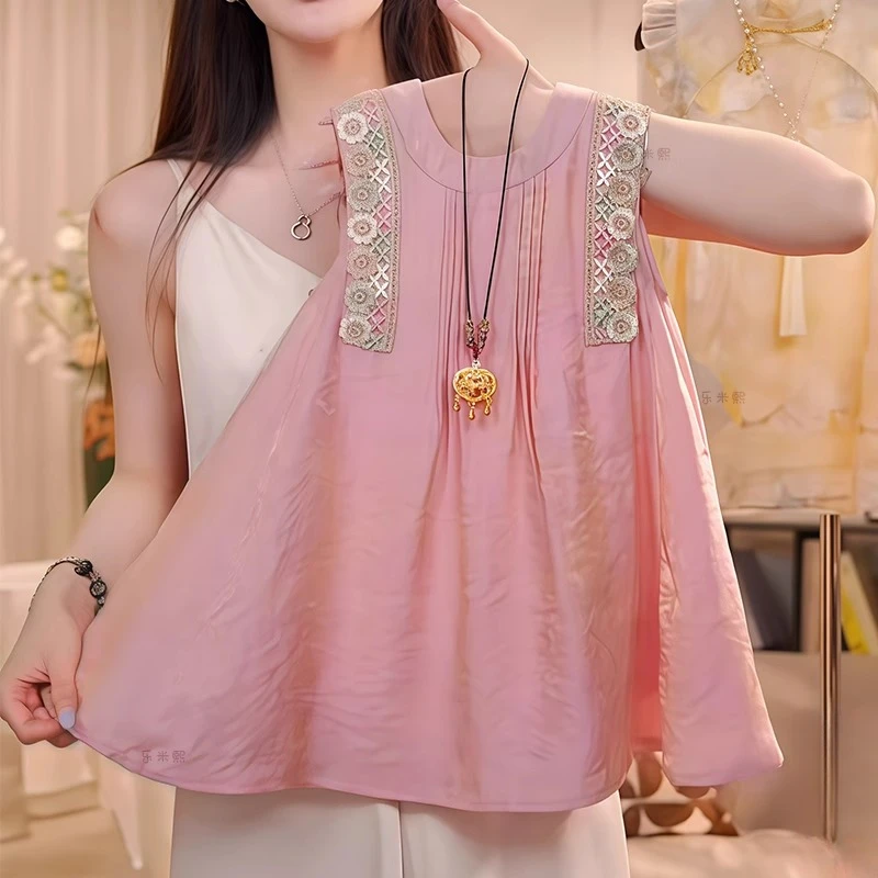 女童民族风连衣裙2025夏季新款无袖暗纹提花鎏金度假风背心公主裙