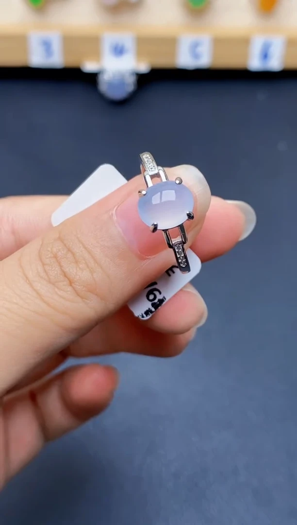 银S925镶嵌戒指翡翠5082
