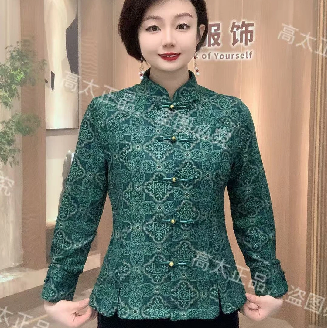 （高太正品）朝花夕拾双面绒旗袍衫