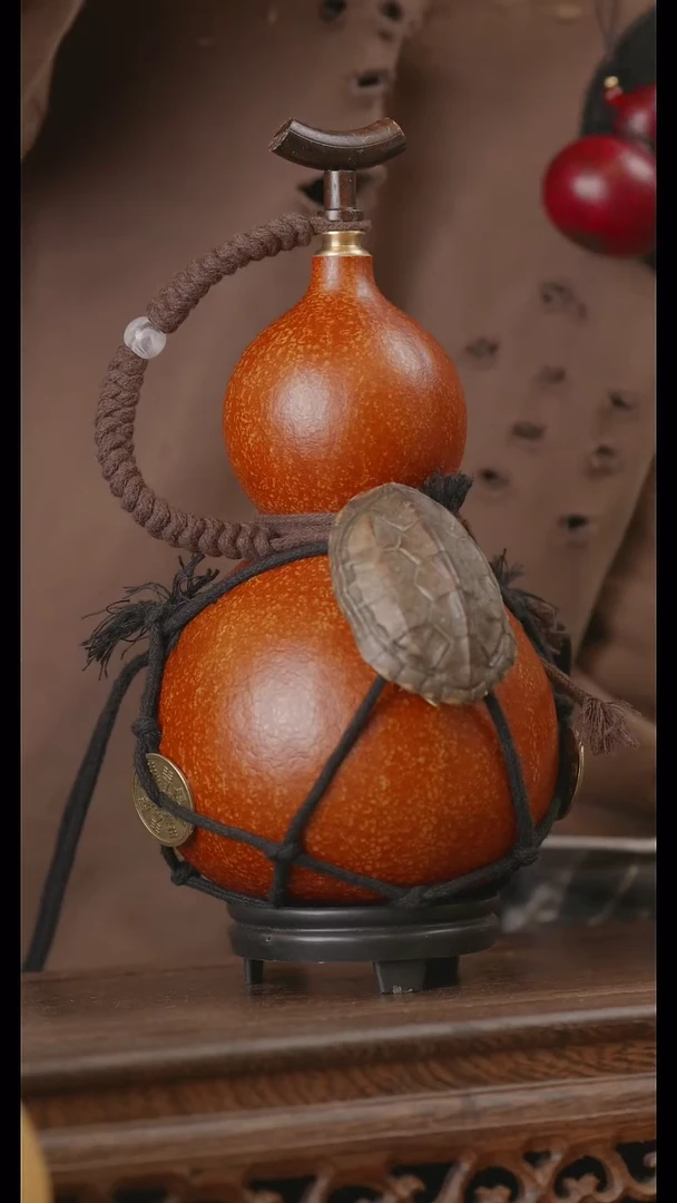 【闪购商品】354号精品天然大漆工艺防渗内胆酒葫芦~