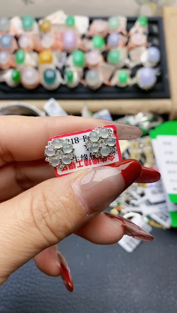 【闪购商品】翡翠戒指银S925镶嵌2454