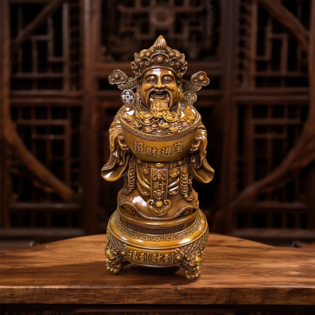 招财进宝招财纳福财神适合客厅玄关开业乔迁高档装饰送礼摆件
