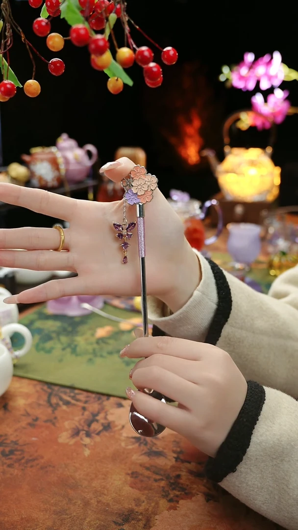 【闪购商品】紫色手工咖啡勺茶勺