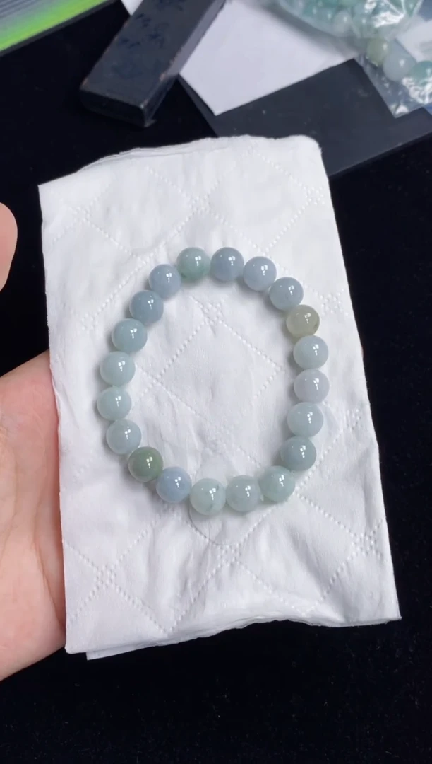 未镶嵌手串翡翠137天然缅甸A货翡翠一物一证