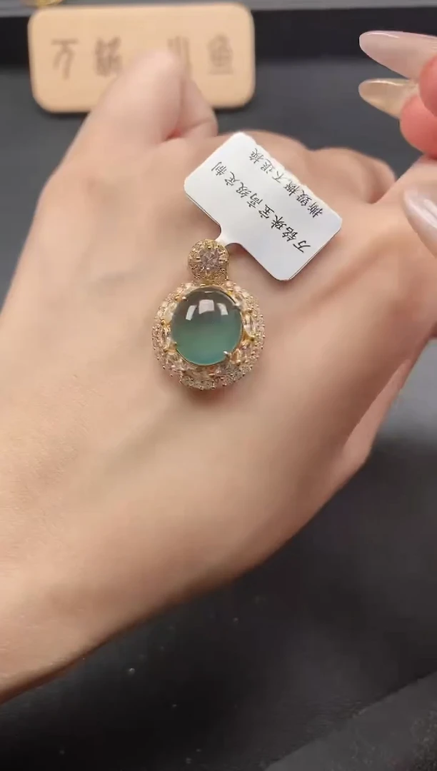 银S925镶嵌戒指翡翠51151