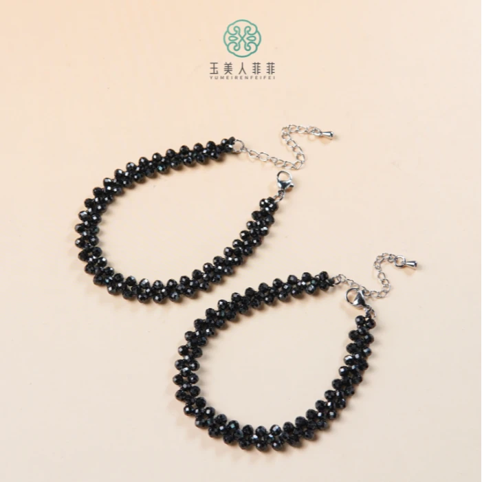 随便造~黑尖晶切割面3mm+手串~多样性发一