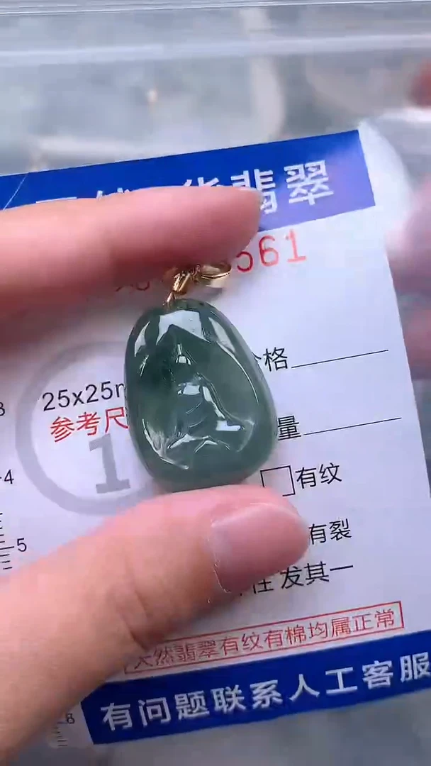 吊坠(赠链)未镶嵌翡翠1
