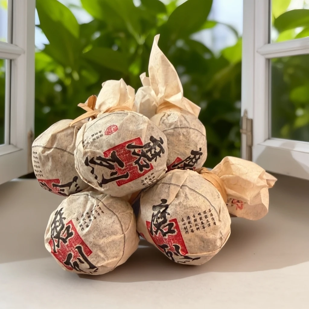 【2021年磨烈纯手工龙珠】-普洱茶-生茶-8克/颗