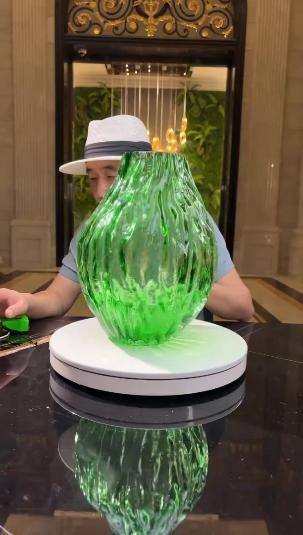 【闪购商品】摆件AJ06443翠绿森林花器高款